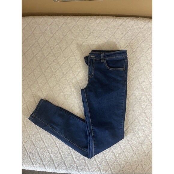 April Girl Jeans Skinny Stretchy 30w 28L. Dark Blue Jeggings - Picture 2 of 12